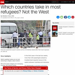Which countries take in most refugees? Not the West