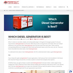 Which Diesel Generator Is Best?