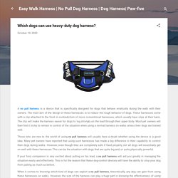Which dogs can use heavy-duty dog harness?