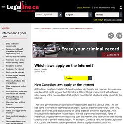 Which laws apply on the Internet? - FREE Legal Information