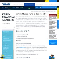 Know The Best Fund For SIP - Karvy Online