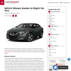 Which Nissan Sedan is Right for You