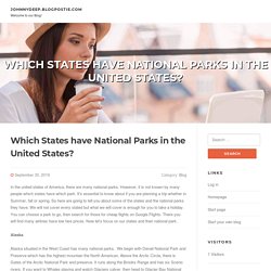 Which States have National Parks in the United States?