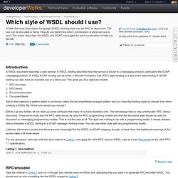 Which style of WSDL should I use?