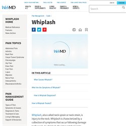 Whiplash - Symptoms, Causes, Diagnosis, And Treatment