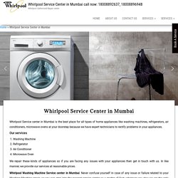 Whirlpool Service Center in Mumbai