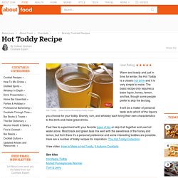 Hot Toddy Whiskey or Brandy Cocktail Recipe