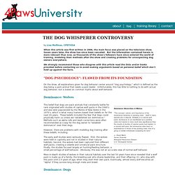 Dog Whisperer, Dog Psychology and Cesar Millan