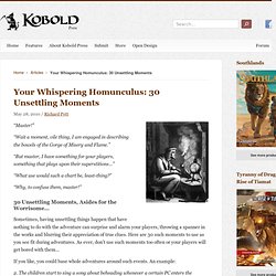Your Whispering Homunculus: 30 Unsettling Moments / Kobold Press