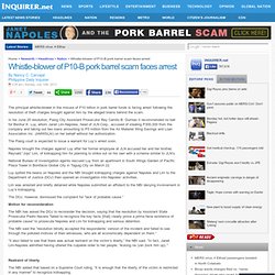Whistle-blower of P10-B pork barrel scam faces arrest