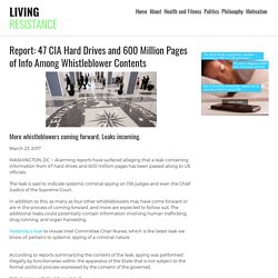 Report: 47 CIA Hard Drives and 600 Million Pages of Info Among Whistleblower ContentsReport: 47 CIA Hard Drives and 600 Million Pages of Info Among Whistleblower Contents - Living Resistance