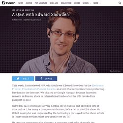 A Q&A with NSA whistleblower Edward Snowden