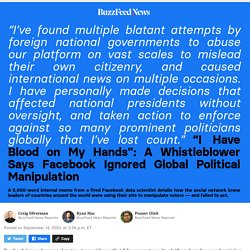 Whistleblower Says Facebook Ignored Global Political Manipulation