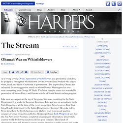 Obama’s War on Whistleblowers