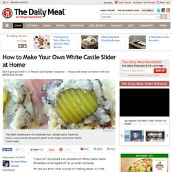 How to Make Your Own White Castle Slider at Home
