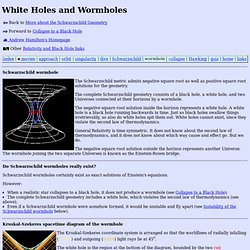 White Holes and Wormholes
