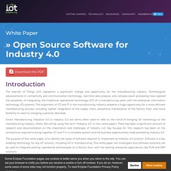 White paper: Open Source Software for Industry 4.0