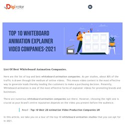 Top: 10 Best Whiteboard Animation Companies 2021: Digirater