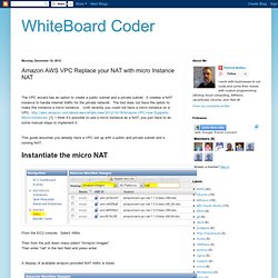 WhiteBoard Coder: Amazon AWS VPC Replace your NAT with micro Instance NAT