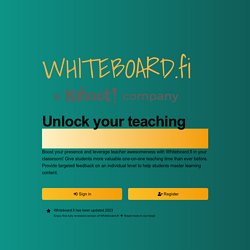 Whiteboard.fi - Free online whiteboard for teachers and classrooms