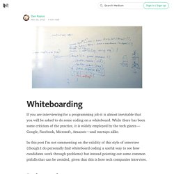 Whiteboarding — Tech Talk