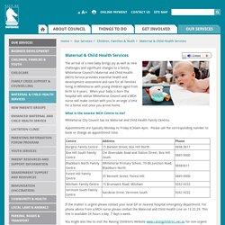 Maternal & Child Health Services