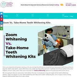 Zoom Vs. Take-Home Teeth Whitening Kits