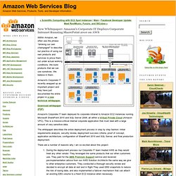 New Whitepaper: Amazon's Corporate IT Deploys Corporate Intranet Running SharePoint 2010 on AWS
