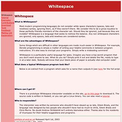 Whitespace