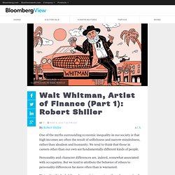 Walt Whitman, First Artist of Finance (Part 1): Robert Shiller