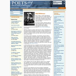 s.org - Poetry, Poems, Bios & More - Walt Whitman