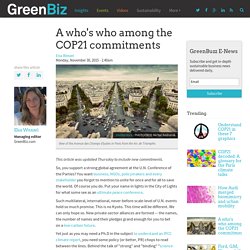 A who's who among the COP21 commitments