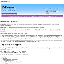 Who are the Tier 1 ISPs?