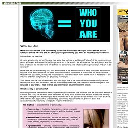 WHO YOU ARE - New brain research on personality