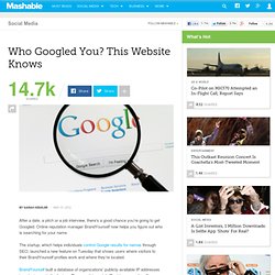 Who Googled You? This Website Knows