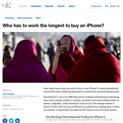 Who has to work the longest to buy an iPhone?