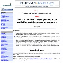 WHO IS A CHRISTIAN?