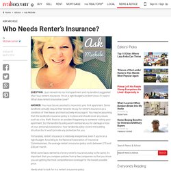 Who Needs Renter's Insurance?