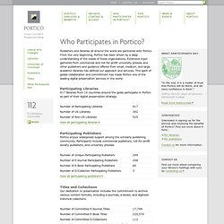 Who Participates in Portico? – Portico