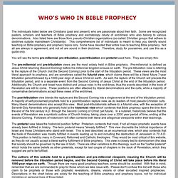 Who's Who in Bible Prophecy