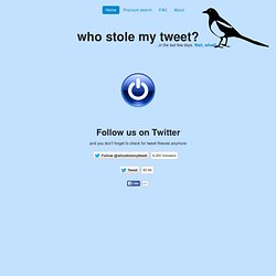 who stole my tweet?
