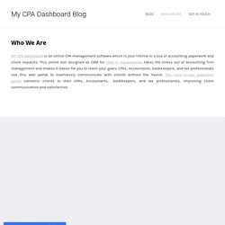 Who We Are - My CPA Dashboard Blog