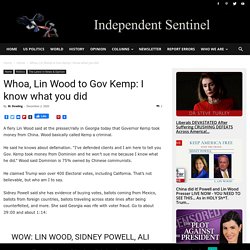 Whoa, Lin Wood to Gov Kemp: I know what you did