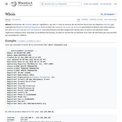 Whois - wikipédia