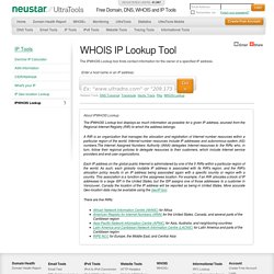 WHOIS IP Lookup Tool