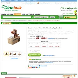 Wholesale Showlamp Fashion Choken Bako Robotic Dog Piggy Coin Bank - DinoBulk.com