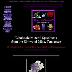Mineral Classics - Wholesale Mineral Specimens from the Elmwood Mine, Tennessee