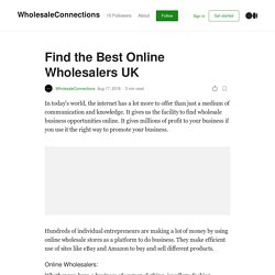 Find the Best Online Wholesalers UK