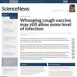 Whooping cough vaccine may still allow some level of infection