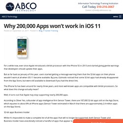 Why 200,000 Apps won’t work in iOS 11